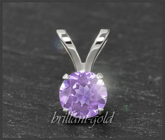 Anhänger 585 Gold Amethyst flieder 4,5,6,7mm